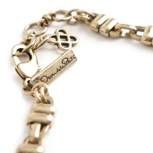 Oscar de la Renta gold and blue gems necklace - Image 4