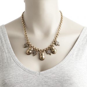 Oscar de la Renta Egyptian scarab necklace - Image 4