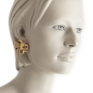 Kenneth Jay Lane Crystal ribbon earrings - Image 6