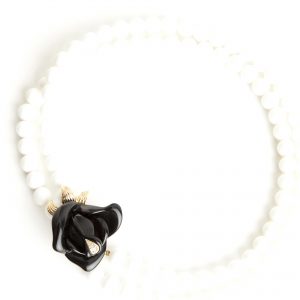 Kenneth Jay Lane Black Flower necklace