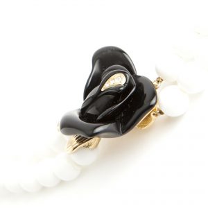 Kenneth Jay Lane Black Flower necklace - Image 2