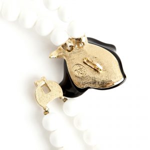 Kenneth Jay Lane Black Flower necklace - Image 4