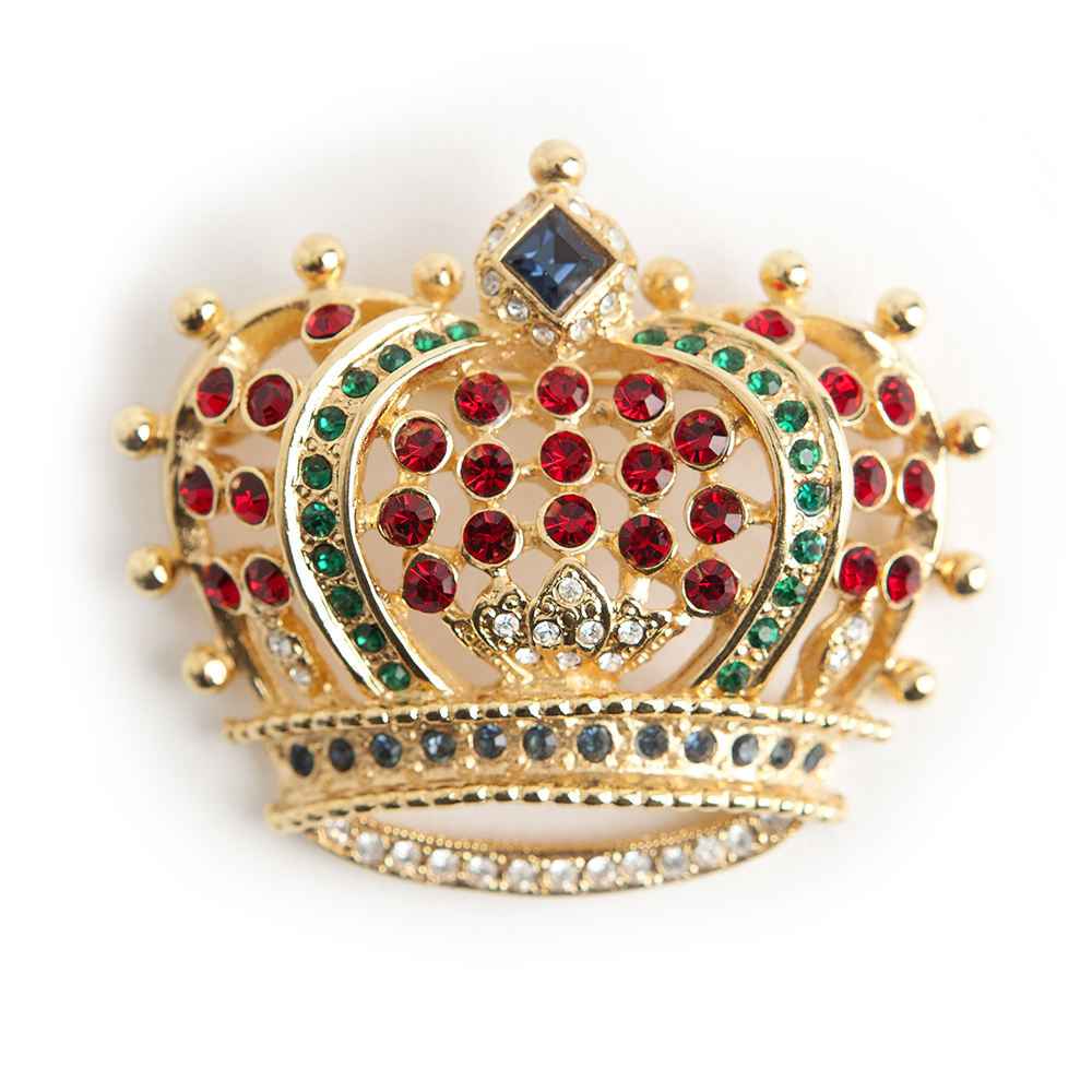 IMG_0333.jpg Kenneth Jay Lane Royal Crown brooch - Image 1