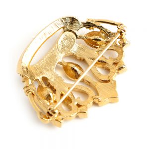 Kenneth Jay Lane Antique Crown brooch - Image 3