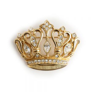 Kenneth Jay Lane Antique Crown brooch - Image 4