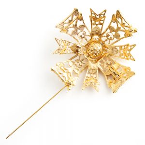 Vintage Kenneth Jay Lane Maltese Crown brooch - Image 7