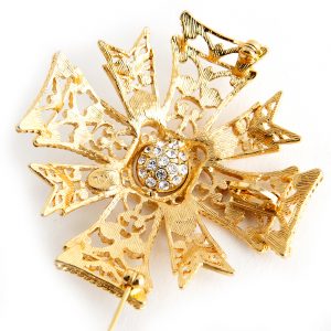 Vintage Kenneth Jay Lane Maltese Crown brooch - Image 8