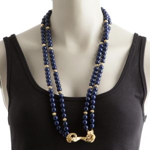Kenneth Jay Lane Capricorn Dark Blue necklace - Image 5