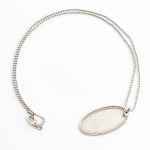Gucci Silver Oval Plate necklace