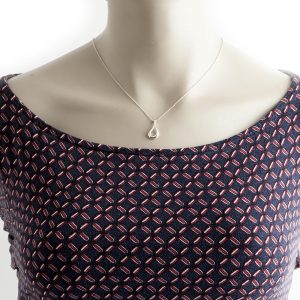 Tiffany & Co. Pendant Necklace Open tear Silver 925 - Image 5