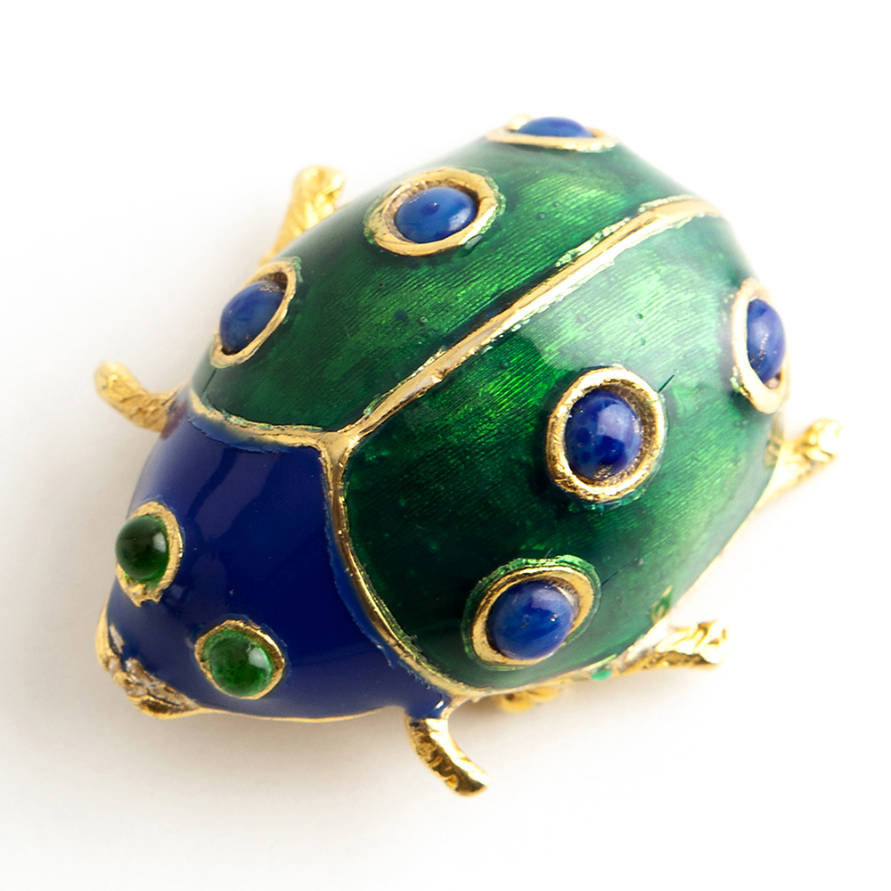 IMG_7820 Kenneth Jay Lane Ladybug brooch - Image 1
