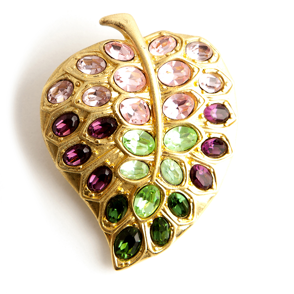 IMG_7806 Kenneth Jay Lane Leaf brooch - Image 1