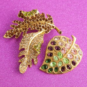 Kenneth Jay Lane Leaf brooch - Image 3