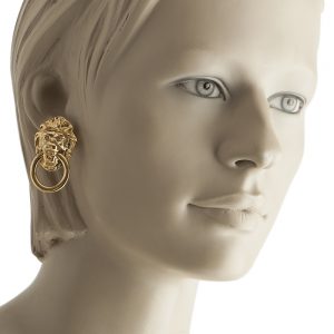 Kenneth Jay Lane Lion clip earrings - Image 4