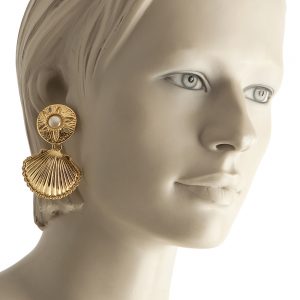 Kenneth Jay Lane Shell earrings - Image 4