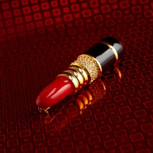 Kenneth Jay Lane Lipstick brooch - Image 4