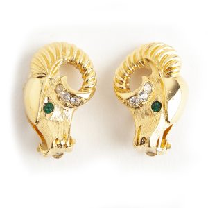 Kenneth Jay Lane Ram earrings - Image 8