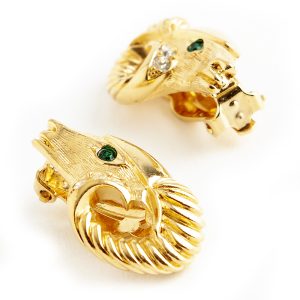 Kenneth Jay Lane Ram earrings - Image 2