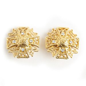 Kenneth Jay Lane Maltese earrings