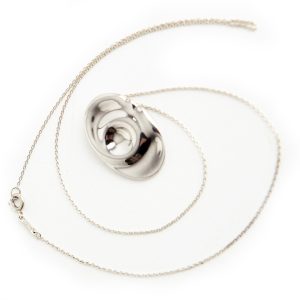 Tiffany & Co. Swirl disc Necklace Silver 925 - Image 4