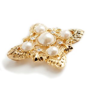 Kenneth Jay Lane Maltese pearl brooch - Image 2