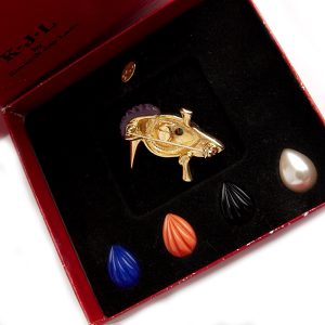 Kenneth Jay Lane Hummingbird brooche set - Image 2