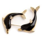 Kenneth Jay Lane Dolphin brooch