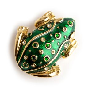 Kenneth Jay Lane Frog brooch
