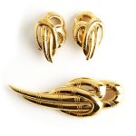 Givenchy Brooch + Earclips set