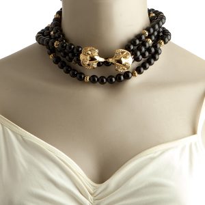 Kenneth Jay Lane Capricorn Black necklace - Image 4