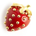 Kenneth Jay Lane Strawberry brooch