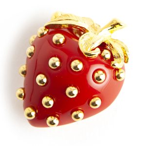 Kenneth Jay Lane Strawberry brooch