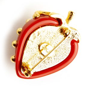 Kenneth Jay Lane Strawberry brooch - Image 3