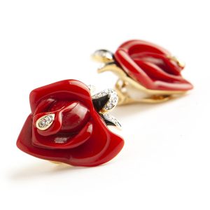 Kenneth Jay Lane Rose earrings