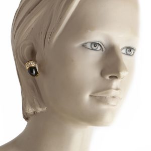 Christian Dior Rectangular Enemal Crystal clip on earrings - Image 4