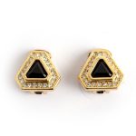 Chr. Dior Triangle clip on earring