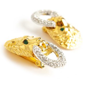 Kenneth Jay Lane Lion earrings - Image 3
