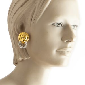 Kenneth Jay Lane Lion earrings - Image 5