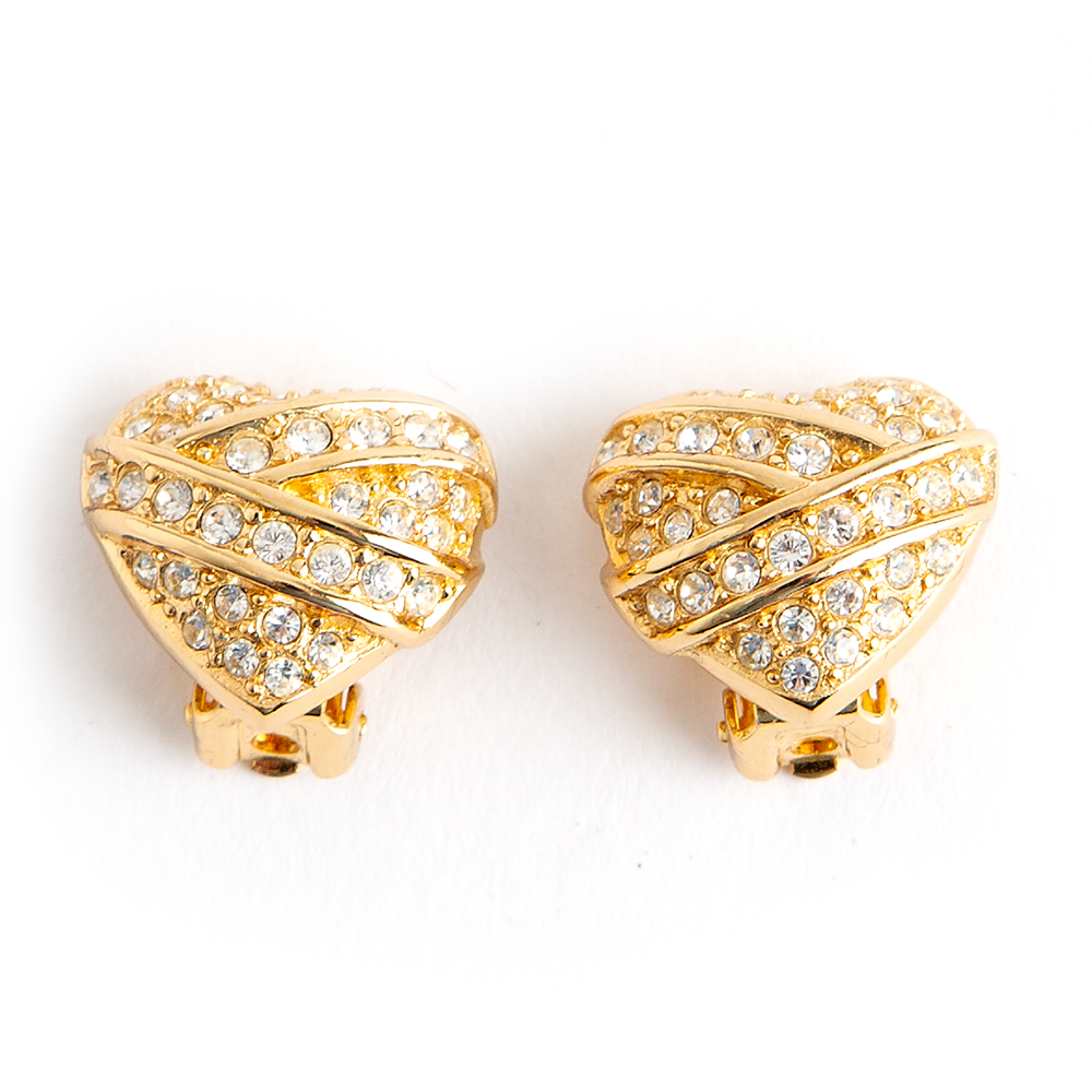 UO5B9205 Christian Dior Heart earclips - Image 1