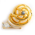 Kenneth Jay Lane snail brooch