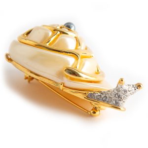 Kenneth Jay Lane snail brooch - Image 2