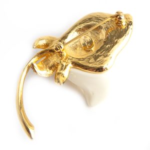 Kenneth Jay Lane White Rose brooch - Image 3