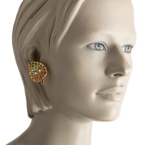 Kenneth Jay Lane Leaf earrings - Image 4