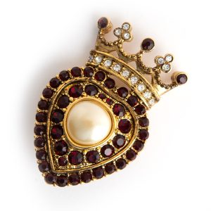Kenneth Jay Lane Crown brooch