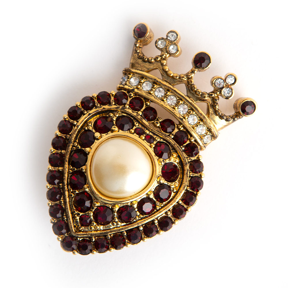 IMG_0390 Kenneth Jay Lane Crown brooch - Image 1