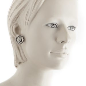 Silver Chanel Clip on earrings - Image 4